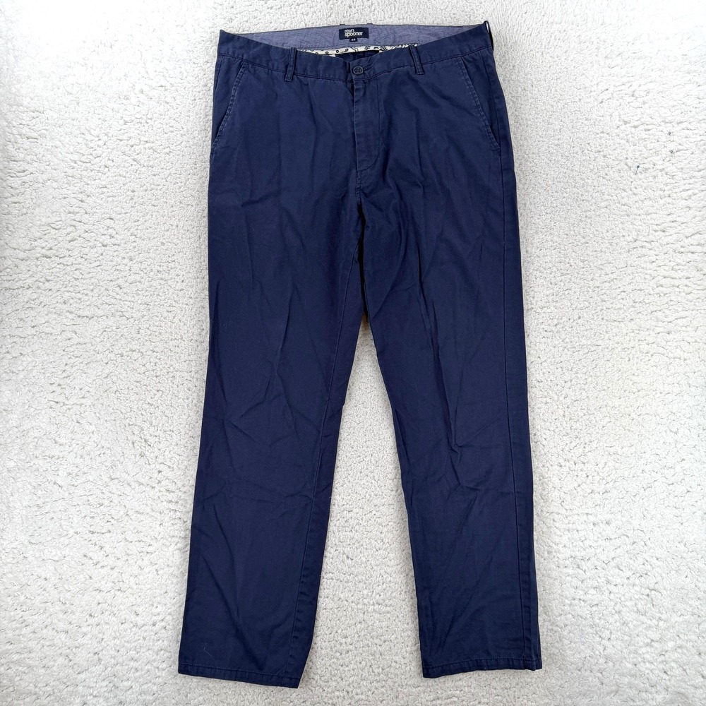 Reyn Spooner Chino Pants Mens 34x30 Navy Blue Regular Fit Cotton Casual Straight